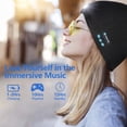 thumbnail image 4 of Gorro con luz LED Bluetooth, recargable por USB, musical, para correr, con 5 luces LED ultrabrillantes, resistente al agua, para esquiar, hacer senderismo, acampar y andar en bicicleta., 4 of 5