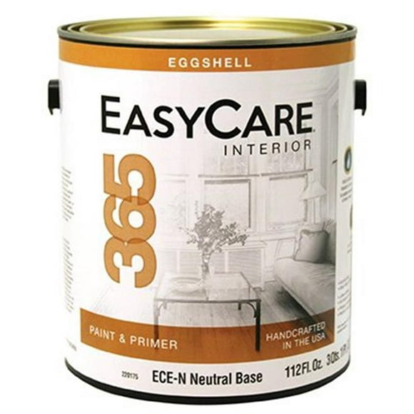 1 gal ECEN Easycare 365 Base Neutre Peinture Murale Intérieure Latex & Apprêt & 44; Coquille d'Œuf Lavable