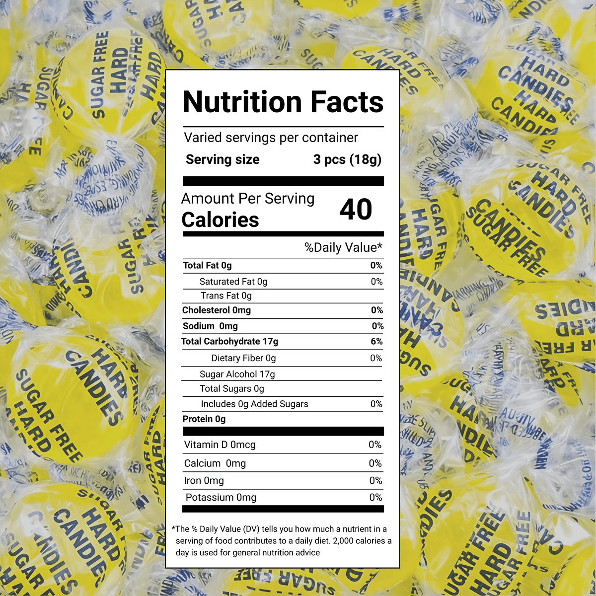 Sugar Free Lemon Hard Candy Drops | Individually Wrapped Lemon Flavored Candy | 6 Pounds (96 oz)