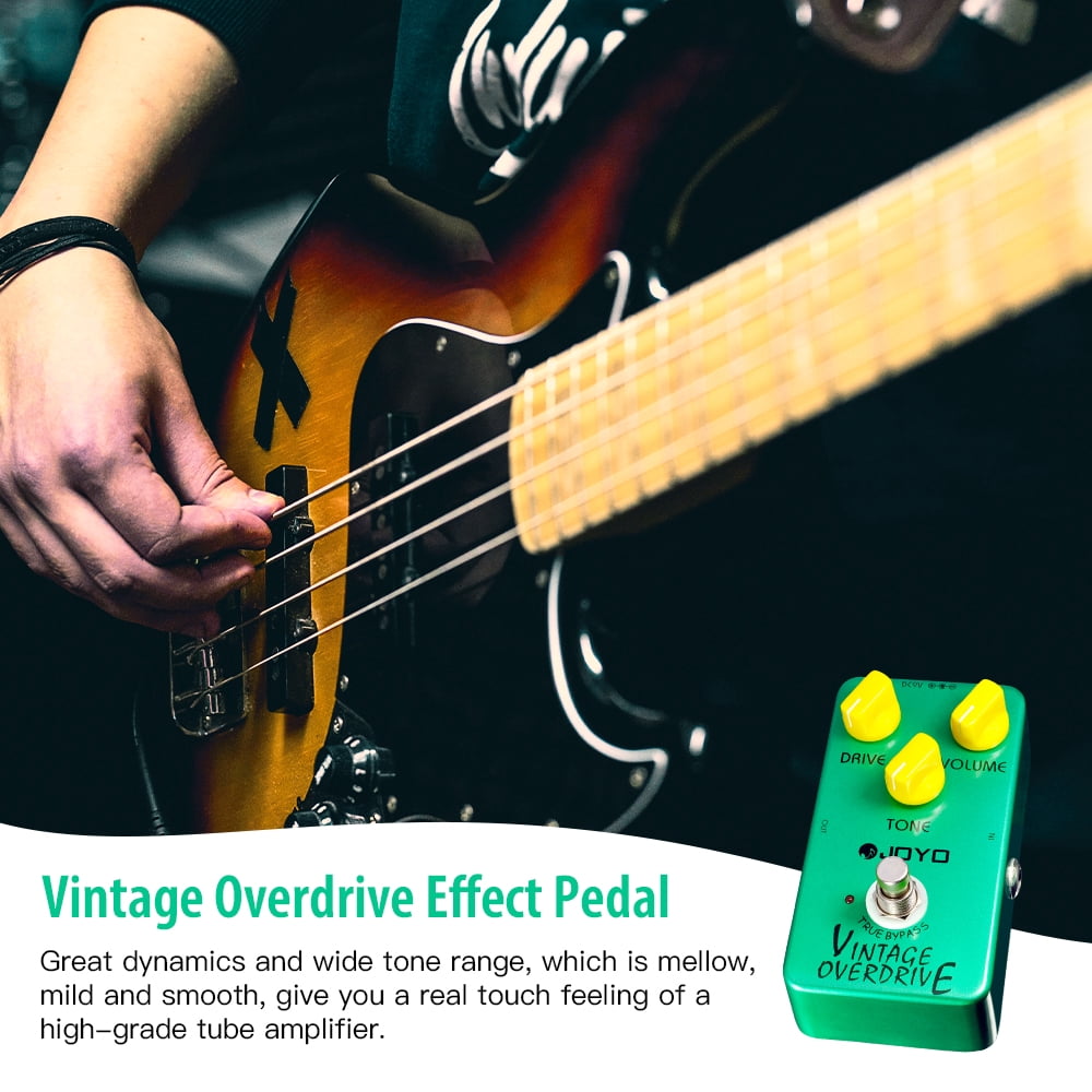 JOYO Warm Smooth Overdrive Effect Pedal, 3-Knob Control for Blues Rock Rhythm & Lead for Home Practice