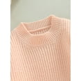thumbnail image 5 of hirigin Toddler Boys Girls Autumn Casual Sweater Long Sleeve O Neck Contrast Color Knitwear, 5 of 7