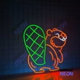 thumbnail image 2 of Handmadetneonsign Beaver Neon Sign, Funny Beaver Neon Light, Beaver Animal Wall Art Light 95933, 2 of 5