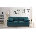 thumbnail image 3 of BSHTI 82 inch Chenille modern Upholstered Sofas 2 Seater Couches with Nails and Armrests(Green), 3 of 9
