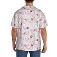 thumbnail image 3 of Pofeuu Cute Bow Tie Print Mens Casual Short Sleeve Shirts Beach Summer Spread Collar Pocket Tops Men's Casual Short-sleeved Shirt-Medium, 3 of 5