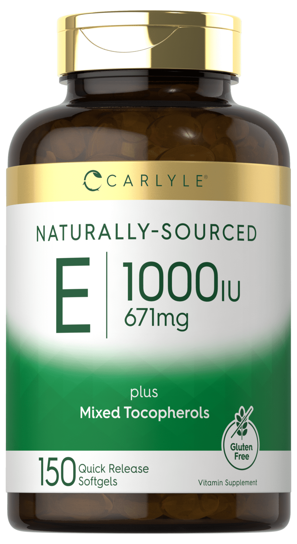 Vitamin E Plus Mixed Tocopherols 1000 IU (671mg) 150 Softgels by