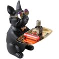 thumbnail image 4 of Estatua de Bulldog de Resina - Figura de Perro - Decoración Artesanal - Negro, 4 of 5