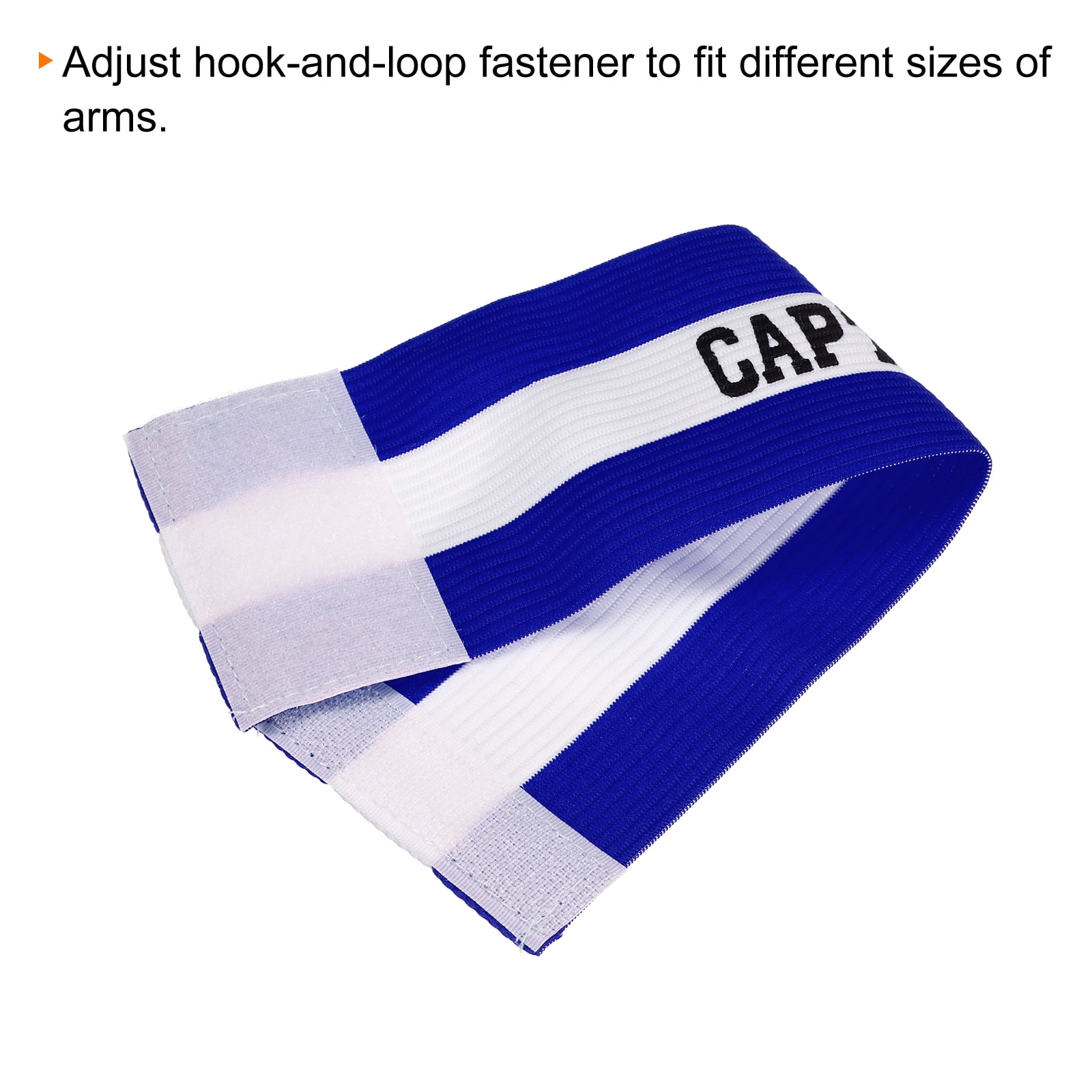 Unique Bargains Elastic Captain's Armband Soccer Training Arm Band 4 Pack Blue