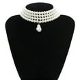 thumbnail image 6 of NICKSUN Pearl Choker Necklace for Women Layered Pearl Beaded Necklace Vintage Multilayer Pearl Necklace Wedding Party Prom Choker Necklace, 6 of 7