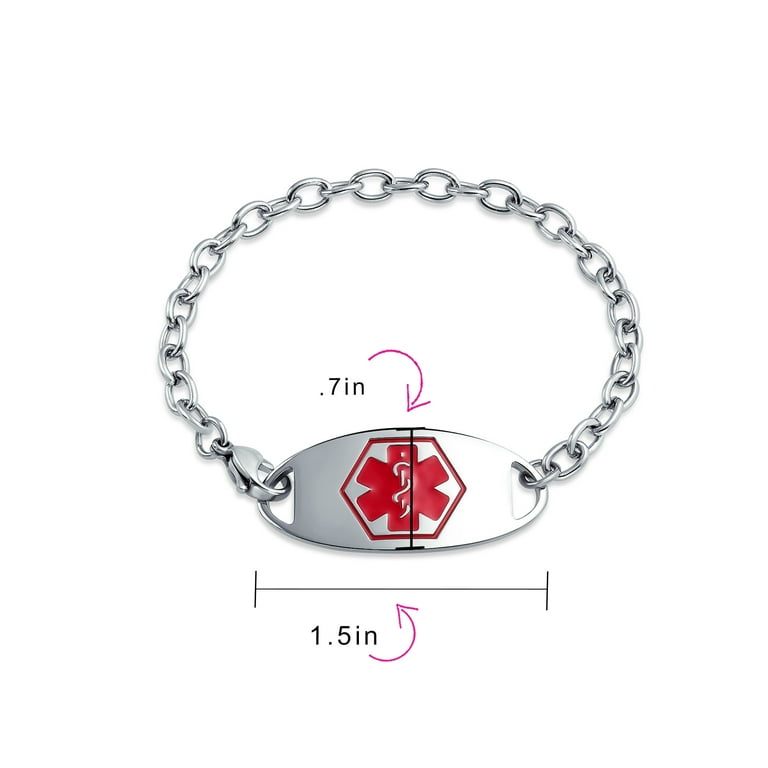 Bracciale a catena di collegamento cubano Miami - acciaio inossidabile