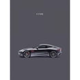 thumbnail image 3 of Rogan, Mark 12x14 Black Modern Framed Museum Art Print Titled - Jaguar F-Type Grey, 3 of 5