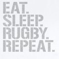 thumbnail image 2 of CafePress - Eat Sleep Rugby Repeat Body Suit - Baby Light Bodysuit, Size Newborn - 24 Months, 2 of 4