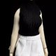 thumbnail image 1 of Chaleco de cuello alto a escala 1/12, camiseta sin mangas con cuello de tortuga, jersey informal de moda hecho a mano negro, 1 of 9