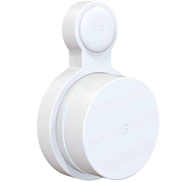 Soporte de pared para Google WiFi AC1200, sin cables desordenados, ahorro de espacio, fácil de mover, soporte de salida para enrutador WiFi de malla de Google, el mejor diseño para enrollar el cable d