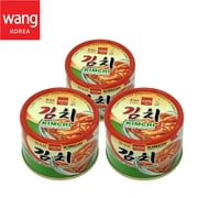 Korean Canned Kimchi, Original Authentic Tasteful Can Napa Cabbage Kim Chi Condiment, Vegan Gluten Free No Preservatives - 5.64 oz (3 Cans)