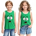 thumbnail image 2 of VEKDONE Tout-Petits Enfants Garçons et Mode Mignon Dégradé Imprimé Doux Sans Manches Bas Camisole, 2 of 6