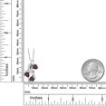 thumbnail image 6 of Gem Stone King 925 Sterling Silver Red Rhodolite Garnet Pendant Necklace for Women (1.65 Cttw, Heart Shape 5MM, With 18 inch Chain), 6 of 6
