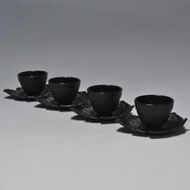 Homoyoyo Cast Iron Tea Cup Black Home Use Classic Retro Design