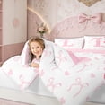 thumbnail image 6 of Erosebridal Girly Fairly Bedding Twin Comforter Set, Romantic Initial L Down Comforter, Kawaii Pink Bowknot, Reversible 2pcs, 6 of 7