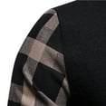 thumbnail image 6 of ZKCCNUK Men Casual Splicing Turndown Pullover Lattice Fake Two Buttons Sweater, 6 of 9
