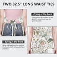 thumbnail image 6 of Colorful Dinosaurs Floral Pattern Apron-Garden Aprons for Women with Pockets-Cotton Linen Waterproof Kitchen Cooking Gardening Aprons Adjustable for Kitchen,Cooking,BBQ and Salon 33x27 Inch, 6 of 7