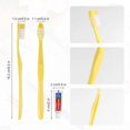 thumbnail image 4 of Travel Toothbrush, 100 Set Yellow Hollow Disposable Toothbrush with Toothpaste Individual Package Travel Toothbrush Kit for Hotel, Homeless, Nursing H, 4 of 5