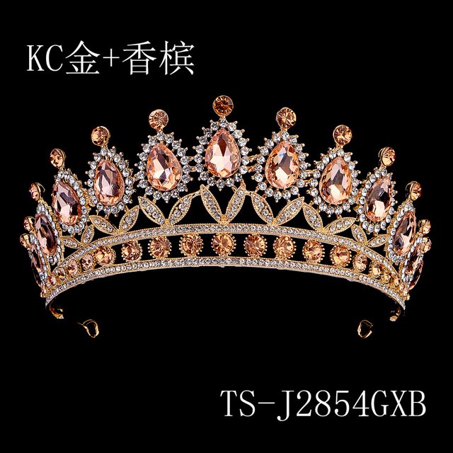 Bijoux de Mariage Haut de Gamme Luxe Léger Strass Rétro Demi-Cercle Couronne de Reine Accessoires pour Cheveux de Robe de Mariée Bijoux de Mariée