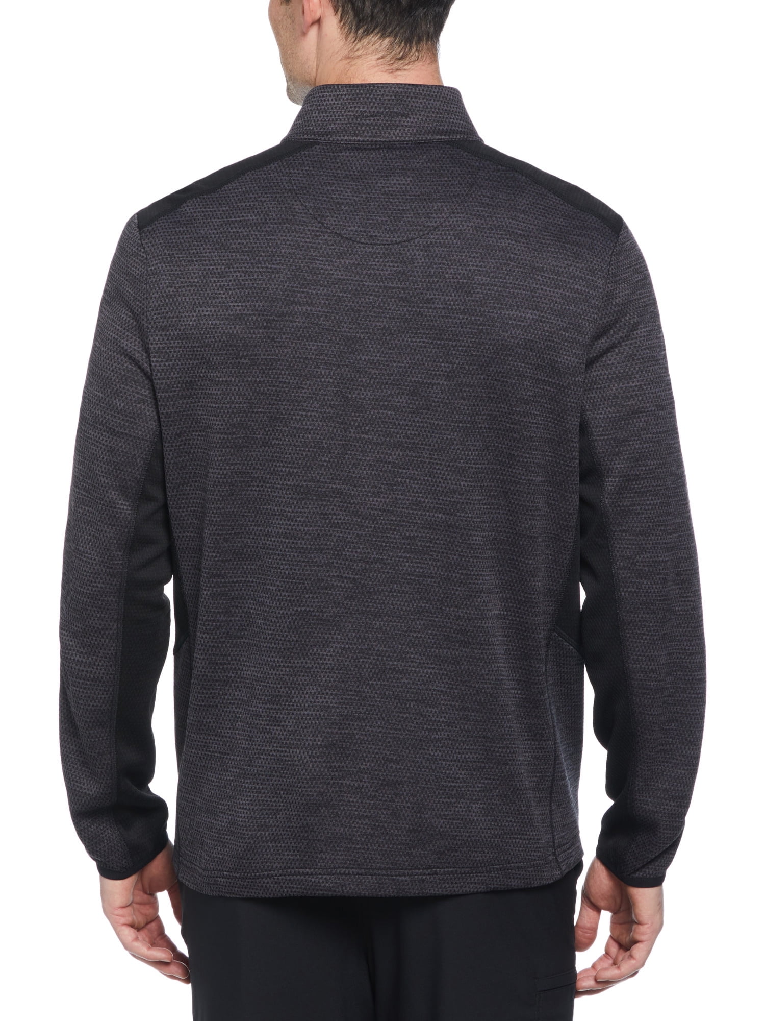 Ben Hogan Men’s and Big Men’s 2-Tone Space Dye Quarter Zip Golf Sweater, up to Size 5XL