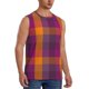 thumbnail image 2 of Fotbe Purple Yellow Buffalo Plaid Men's Camiseta sin Mangas Estampada para Hombres, Playera Casual para Gimnasio, Entrenamiento, Playa-X-Large, 2 of 7