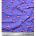 thumbnail image 1 of Soimoi Purple Cotton Voile Fabric Dot,Leaves & Floral Artistic Fabric Prints By Yard 56 Inch Wide, 1 of 1