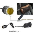 thumbnail image 5 of Lesleyye AC To D C Converter 12V 2A 24W Car Cigaret Te Lighte Socket 110 240V To 12V AC/D C Power Adapter Extension Cables for, 5 of 9