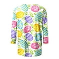 thumbnail image 5 of POTETI Plus Size Easter Shirts,Womens Bunny Graphic Summer 3/4 Sleeve Crew Neck Womens Tops, 5 of 5