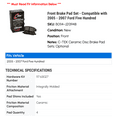 thumbnail image 2 of Front Brake Pad Set - Compatible with 2005 - 2007 Ford Five Hundred 2006, 2 of 2