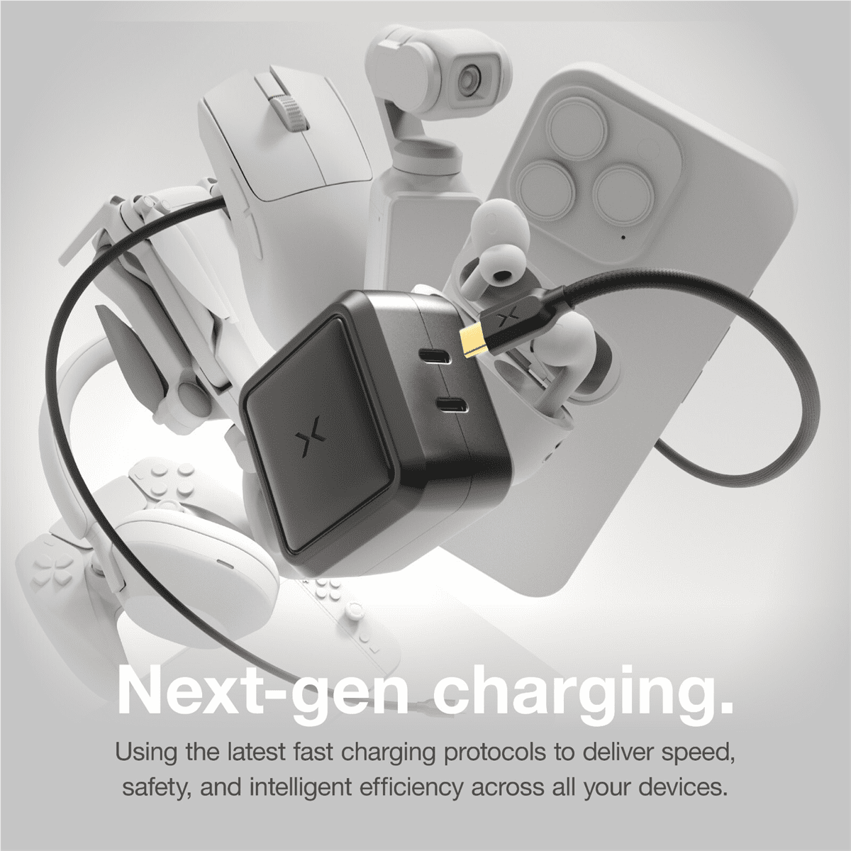 NOCO Company XGrid X65 65W USB-C 2-Port Charger with GaN Fast Charging - Black