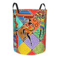 thumbnail image 2 of Haiem Dancing African Womans Laundry Basket, Laundry Hamper, Collapsible Laundry Baskets, Dirty Clothes Hamper, Waterproof with Handles for College Dorm, Family-Small, 2 of 8