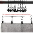 thumbnail image 6 of 50 Pcs Curtain Rings with Clips, S Hooks Hanging Party Lights Clips, Hangers Gutter Photo Camping Tents, Art Craft Display, Garden Courtyards Decoration, 3 Inch Long, Black, 6 of 6