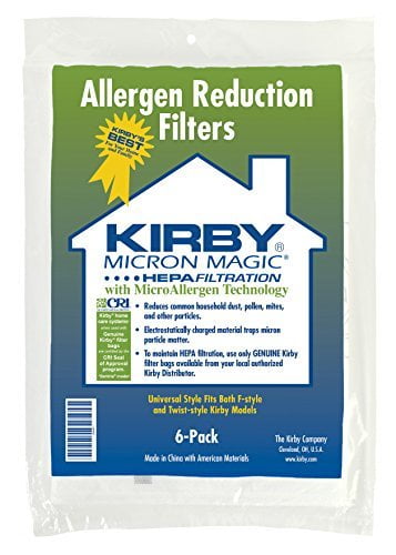 Kirby Allergen Reduction Filters Packaging may vary 6 pack 204811 