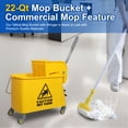 thumbnail image 5 of Midoneat Side Press Wringer Combo Commercial Floor Cleaning Rectangular Mop Bucket on Wheels, 22-Quart, Yellow,Add One Commercial Mop, 5 of 6