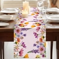 thumbnail image 3 of Table Runners 108 Inches Long Dress Scarves, Pink Spring Floral Farmhouse Coffee/Dining/Kitchen Table Runner for Living Room, Elegant Pastoral Flowers Daisy 13x108 Inch, 3 of 9