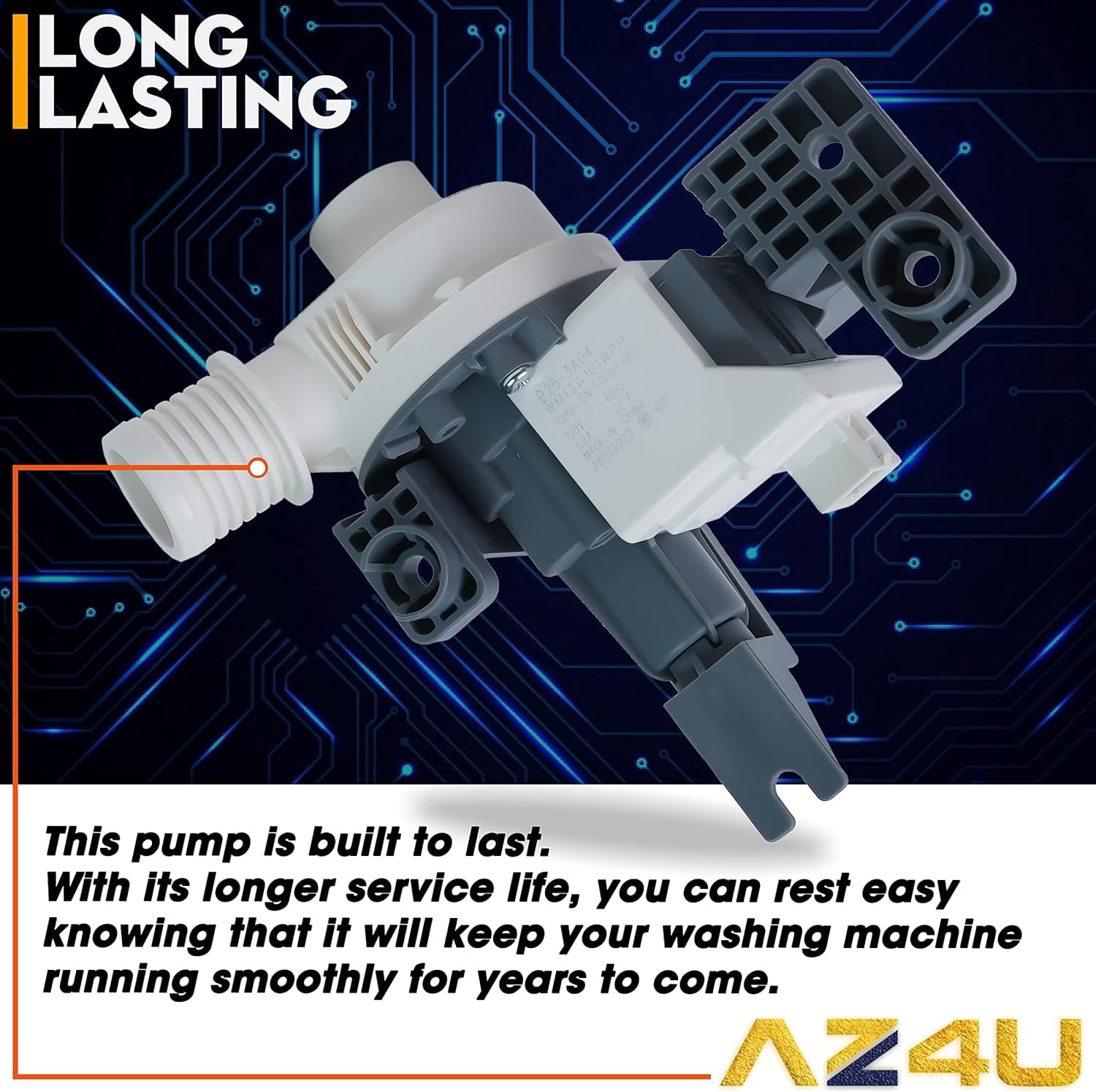 W10876600 Washer Drain Pump Replaces W10727777 W10876600VP AP6004933 PS11738156 For Whirlpool, Maytag, Kenmore, Crosley Top-Loading Washers