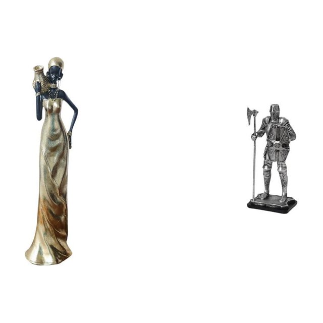 Figura decorativa ligera de una dama caballero tribal africana, ideal para decorar el hogar, hoteles, entradas, chimeneas, dormitorios o como regalo d