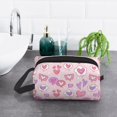 thumbnail image 6 of XMXT Large Capacity Makeup Bag, Love Heart Pink Candy Storage Bags Travel Toiletry Cosmetic Bag for Women Men, 6 of 9