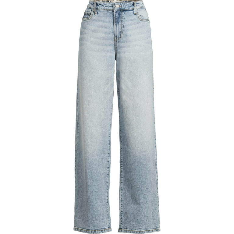 No Boundaries High Rise Baggy Jeans with Wide Leg, 32 No Boundaries High Rise Baggy Jeans with Wide Leg, 32