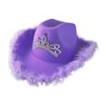 thumbnail image 4 of GUOOL Cowboy Hat Wide Brim Decor Novelty Cowgirl Hat for Halloween Dancing Cosplay, 4 of 9