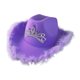 thumbnail image 4 of Sombrero de vaquero de moda, sombrero de vaquera de ala ancha, sombrero de disfraz con corona de tiara para eventos Púrpura, 4 of 9