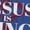 Royal Blue, variant on JESUS IS KING Fitted mens T-shirt (Black, XS)
