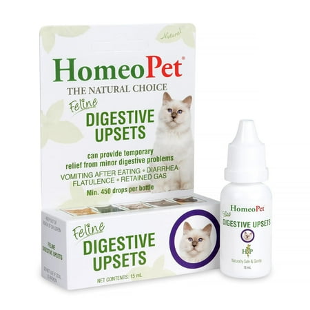 HomeoPet Feline Digestive Upsets Digestive Health Supplement Solution for Cats, 15-Milliliter Bottle