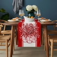 thumbnail image 2 of Eucalyptus Red Table Runner - 90 Inch Long, Kitchen Dining Table Runner Dresser Scarves, Stripe Bottle Flower Cactus Retro Plant Farmhouse Decor for Coffee Tables Wedding Party Banquet, 2 of 8