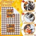 thumbnail image 5 of luyaa Set of 6 Fall Kitchen Towels Pumpkin Autumn Dish Hand Tea Gnomes Towels for Thanksgiving Kitchen Decorative Absorbent Fast Drying Cloth for Bathroom Cooking 18" x 26"(Brown,Vintage), 5 of 6
