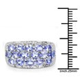 thumbnail image 3 of 2.76 Carat Genuine Tanzanite and White Topaz .925 Sterling Silver Ring QJ Model, 3 of 4