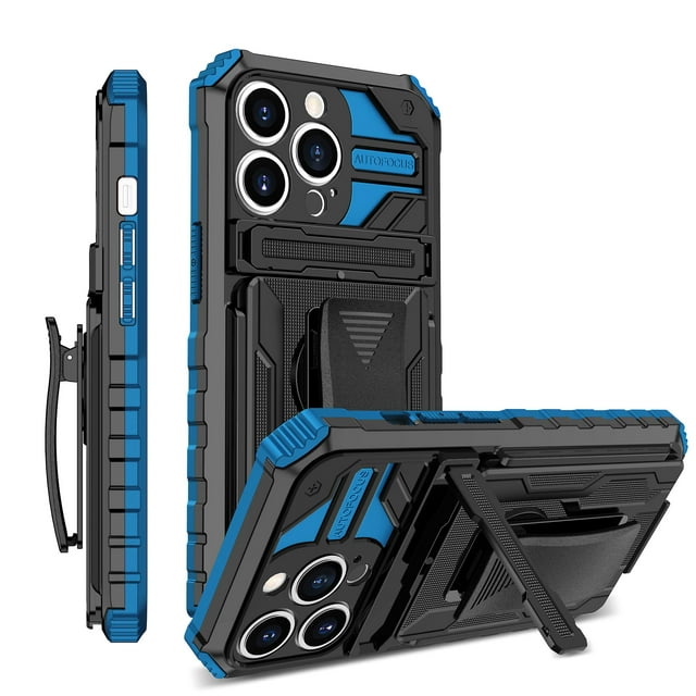 Shockproof Armor Case Compatible Iphone 14 Pro Max/14 Plus/14 Pro/14 With Bracket Holder & Removable Belt Clip